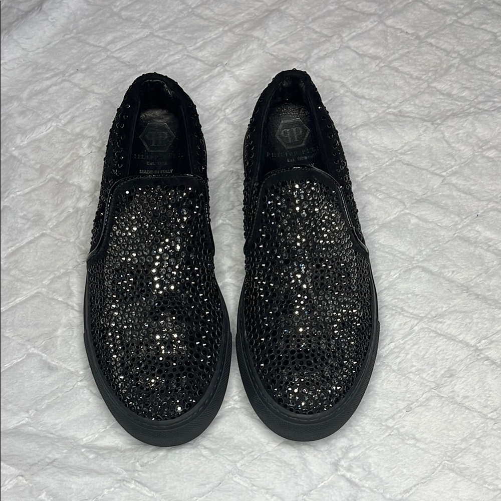 Black Rhinestone Sneakers